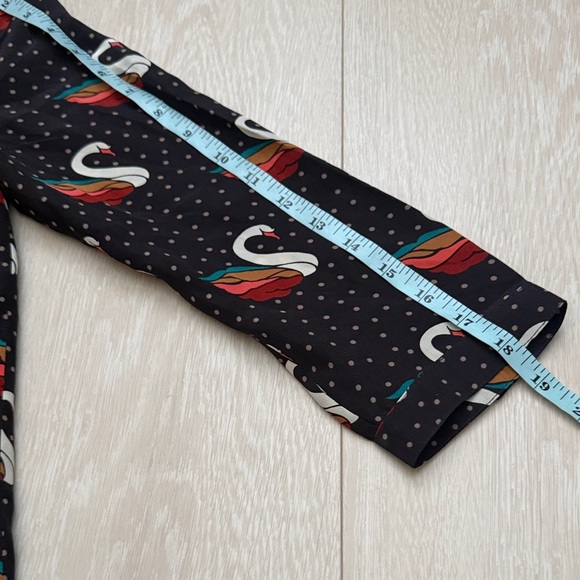 Fossil Black Multicolored Swan Polka Dot Pattern Dress - Picture 6 of 8